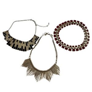 Bundle of 3 collar necklaces